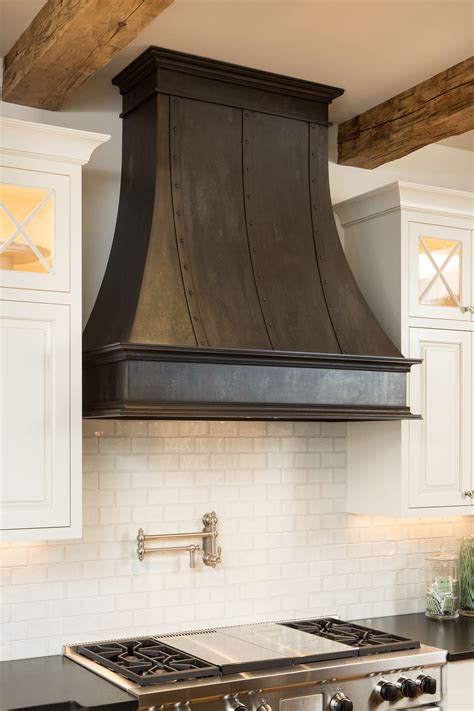 black vented range hood